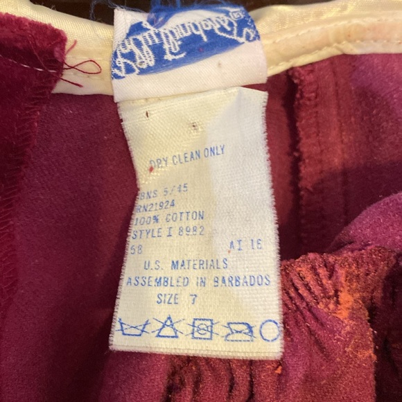 Vintage Polly Flinders Christmas Holiday dress, smocked, bib front, size 7 - Picture 8 of 11